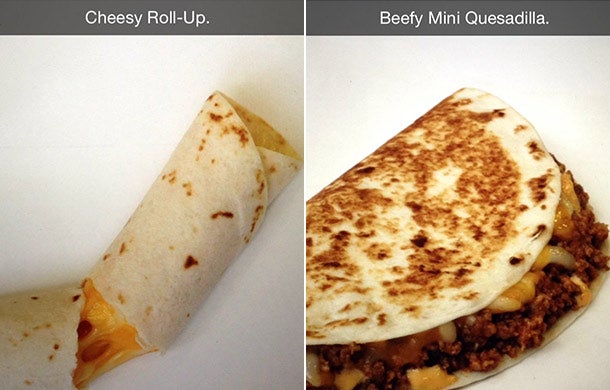 Taco Bell Reveals Crappy-Looking Dollar Menu Over Snapchat - menu- cinnabon delights