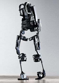One small step for a man: Ekso Bionics' suit helps paraplegics walk again.