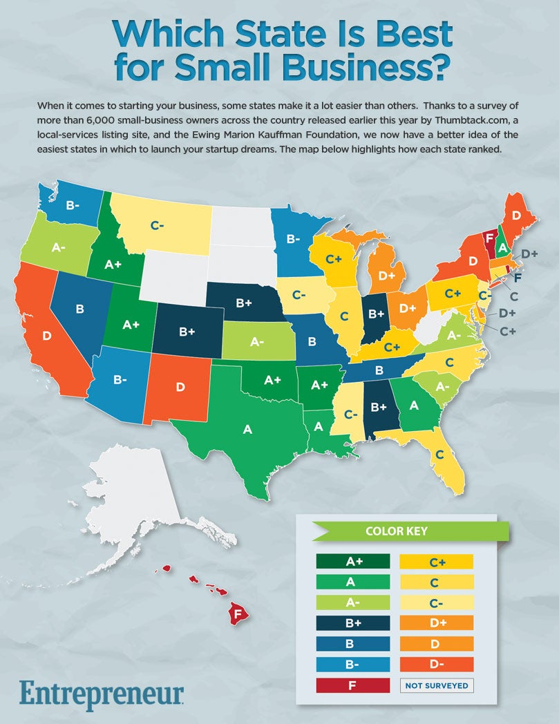 Which State Is Best for Small Business? (Infographic)