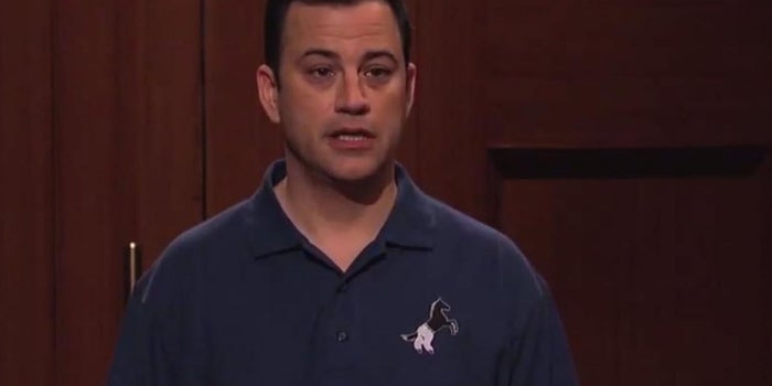 Watch Jimmy Kimmel Make a Hilarious Shark Tank Pitch for 'Horse Pants'