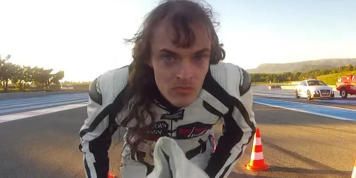 VIDEO: Watch This Fearless Frenchman Laugh in the Face of Death on a Rocket-Powered Bicycle at 207 Miles Per Hour