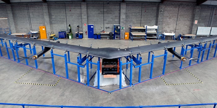 Behind the Scenes With Facebook's New Solar-Powered Internet Drone and Laser Technology