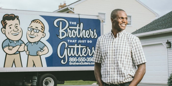 This Man Climbed the Ladder by Sticking With Gutters
