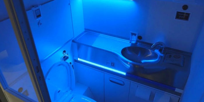Germaphobes, Rejoice! Boeing Creates Airplane Bathroom That Cleans Itself.