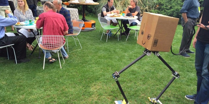 Jeff Bezos Dressed in a Robot Suit at Amazon's Robot Party -- Start Up Your Day Roundup