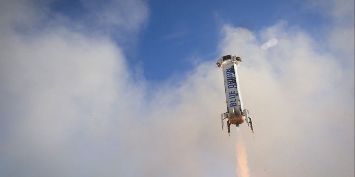 Bezos Praises Third Blue Origin Launch-and-Land Rocket Test as 'Perfect'