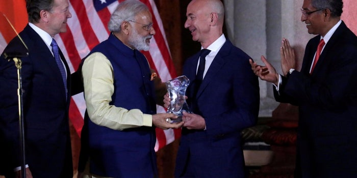 Bezos Says Amazon to Up India Investment to $5 Billion