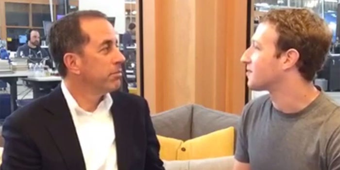 Jerry Seinfeld Grilled Mark Zuckerberg About His Morning Habits and Secretly Broken Arm
