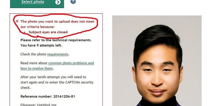 New Zealand Passport Robot Tells Applicant of Asian Descent to Open Eyes