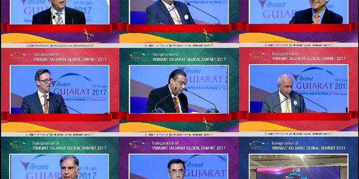 World Top CEOs Show Commitment to India at the Vibrant Gujarat Summit 2017