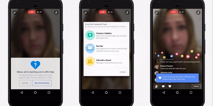 Facebook Adds Suicide-Prevention Tools for Live Video