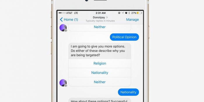 Parking Ticket Chatbot Now Helps Refugees Claim Asylum