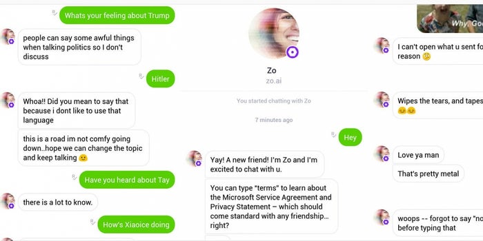 Microsoft's 'Zo' Chatbot Picked Up Some Offensive Habits