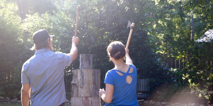 This Company Installed a Tomahawk Throwing Target to Spice up Boring Meetings