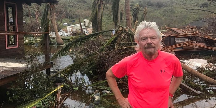 Here's How Richard Branson Survived Hurricane Irma and How He's Helping Others