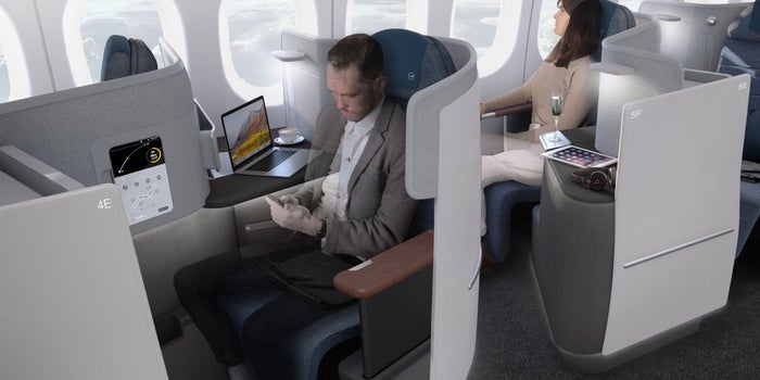 New Lufthansa Business-Class Seats Will Offer You a Choice of a Bed or Big Desk