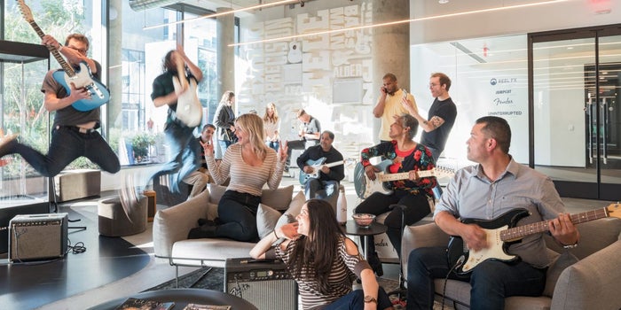 Rocking Out Inside Fender's Office