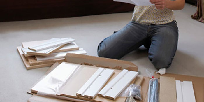 Muebles de cartón reciclado