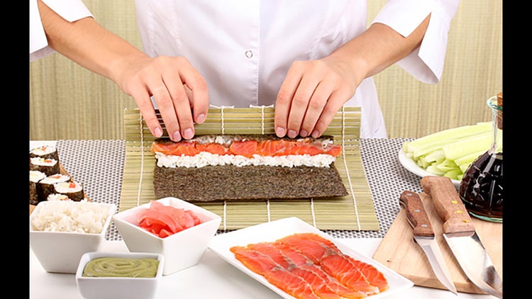 Taller para preparar sushi