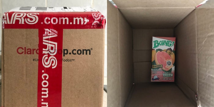 Un usuario compró un iPhone SE en la tienda en línea de Sears y le llegó un jugo de guayaba