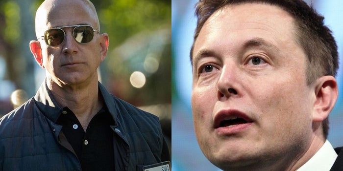Does Elon Musk make fun of Jeff Bezos' 'manhood' after winning him a millionaire contract?