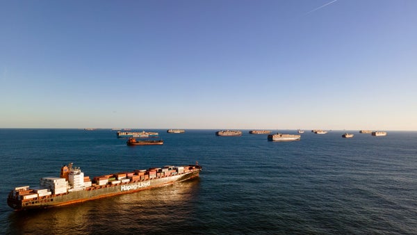 A Record-Breaking 44 Container Ships are Stuck Off the Coast of California