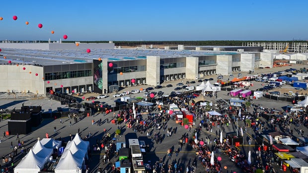Elon Musk Hosts a Rave For 9,000 People to Celebrate the Opening of Tesla's Berlin Gigafactory