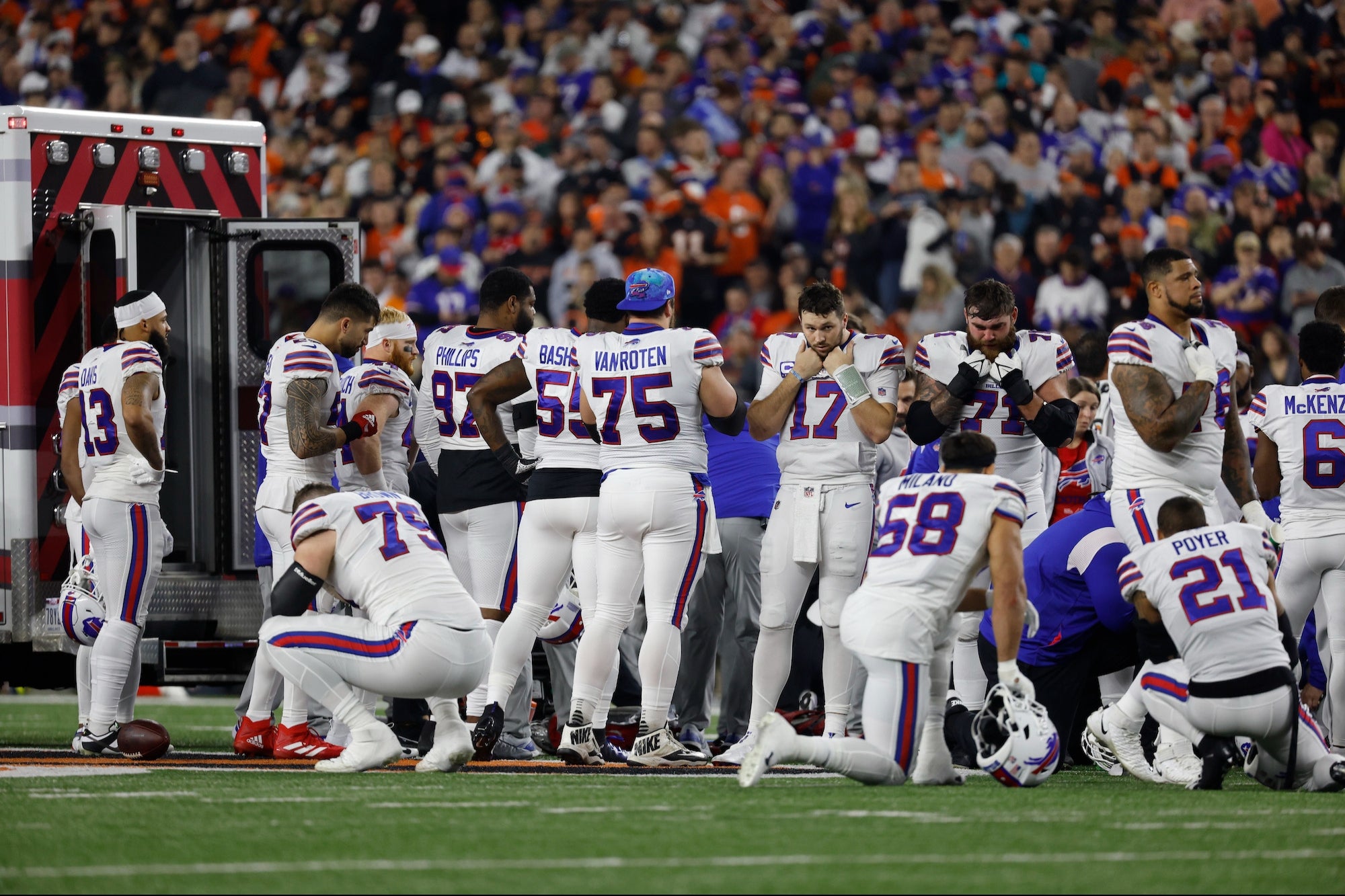 Bills-Bengals game postponed after Damar Hamlin's cardiac arrest