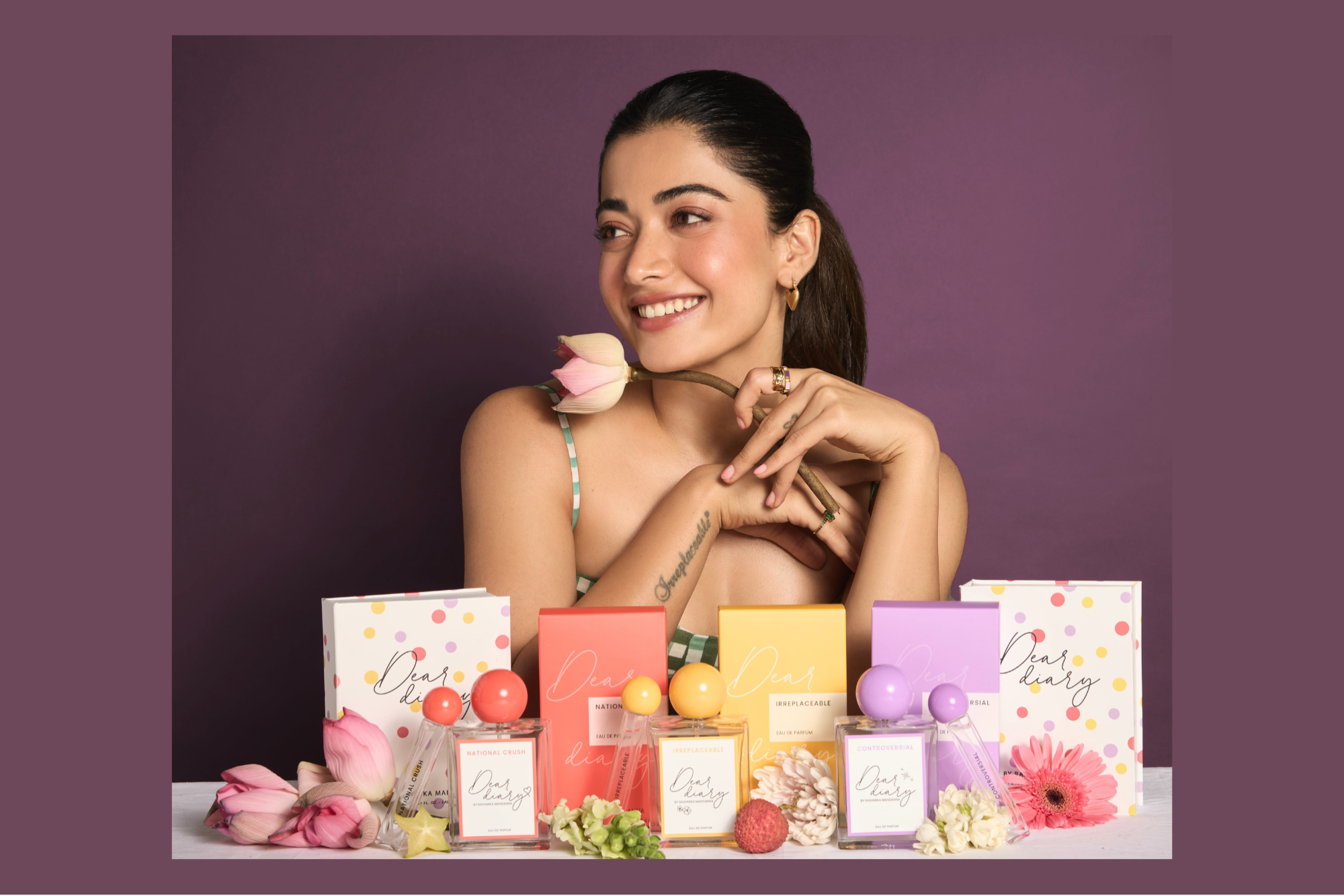 Actress Rashmika Mandanna Launches Fragrance Brand Dear Diary