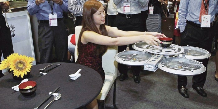 At This Restaurant, Waiters Walk and Fly