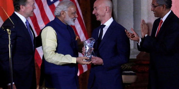 Bezos Says Amazon to Up India Investment to $5 Billion