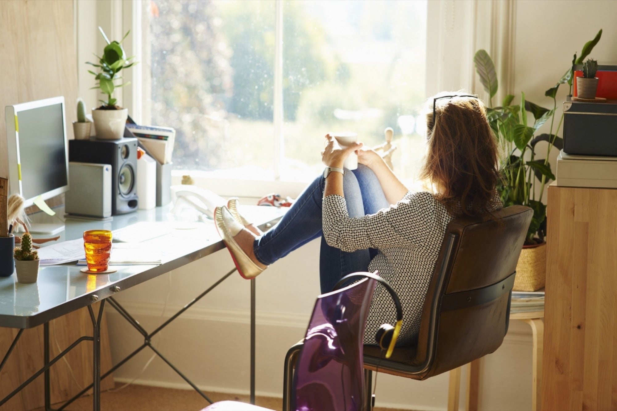 Women taking a break from work