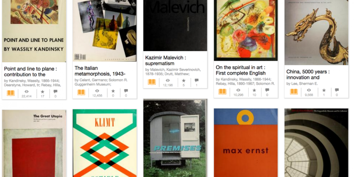 200 libros de arte para descargar gratis del Museo Guggenheim
