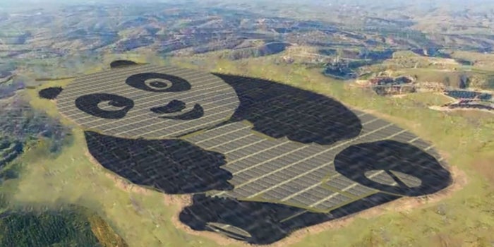 Así se ve la nueva mega planta solar de China