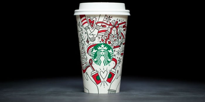 Starbucks inicia la temporada navideña con un 'vaso para colorear'