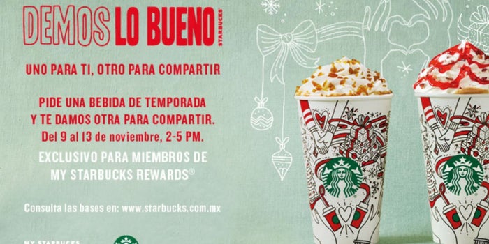 Starbucks regalará bebidas este fin de semana