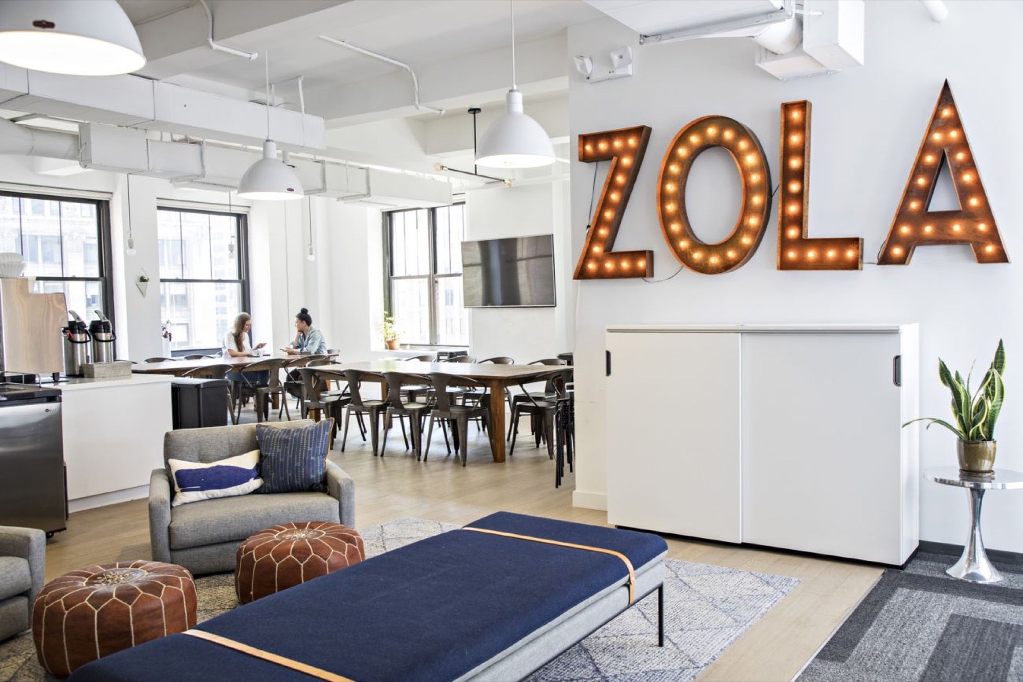 Here's How the Office Space for WeddingRegistry Company Zola Keeps Its
