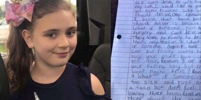 Esta niña de 9 años escribió una carta de queja a Taco Bell. Ahora va a hablar en su convención anual