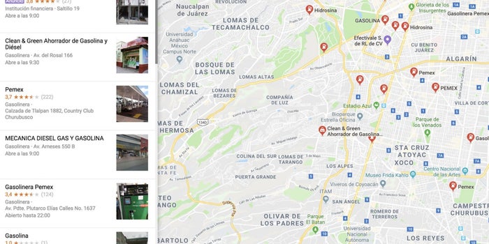 Cómo usar Google Maps para encontrar gasolineras que den servicio