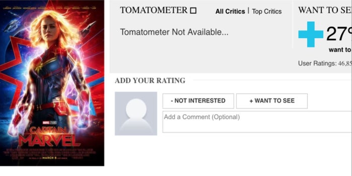 Troles en internet hacen que Rotten Tomatoes limite comentarios sobre nuevas películas
