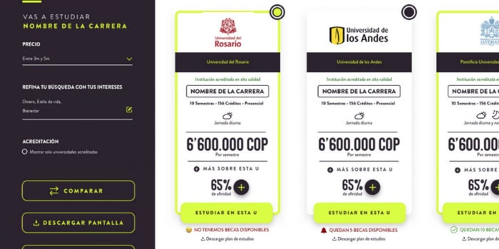 Esta plataforma te ayuda a encontrar la universidad ideal según tus intereses
