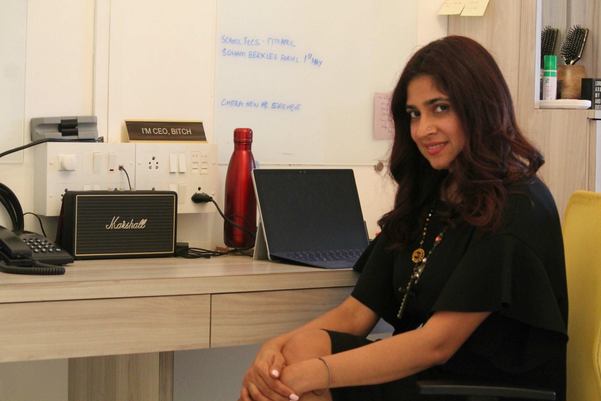 Inside the office of Radhika Mukherji, owner of Happydemic Entrepreneur