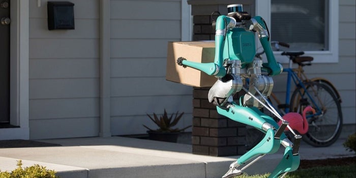 Ford quiere que este espeluznante robot haga entregas a tu puerta