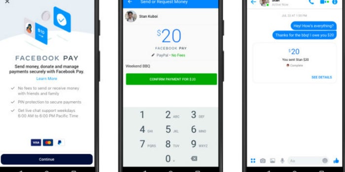 Facebook lanza Facebook Pay, el nuevo servicio para enviar y recibir dinero a través de WhatsApp, Instagram y Messenger
