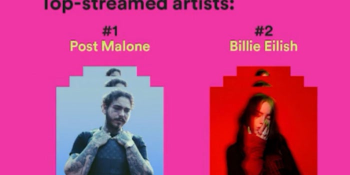 Estos son los artistas más escuchados en Spotify este 2019