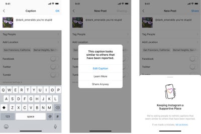 Instagram Is Using AI to Alert Bullies to Offensive Captions