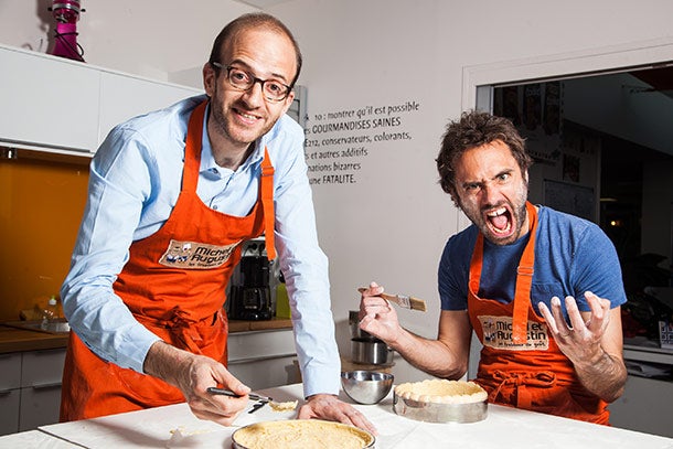 Michel and Augustin make strawberry shortcake