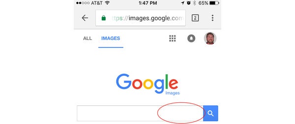 google reverse image search mobile