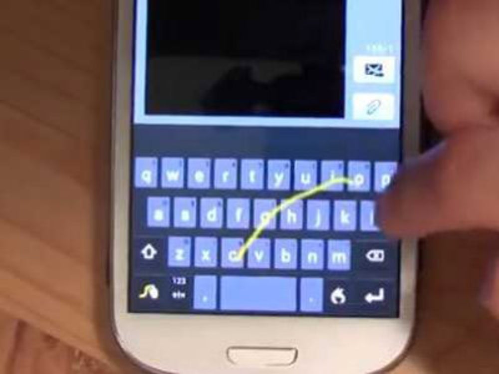 In iPhone, there's no Swype, the super-convenient typing tool.