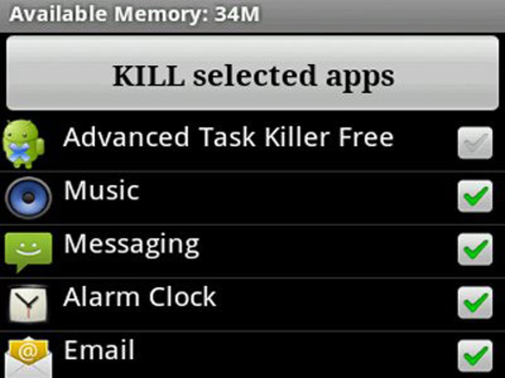 There's no Advanced Task Killer on iPhone.